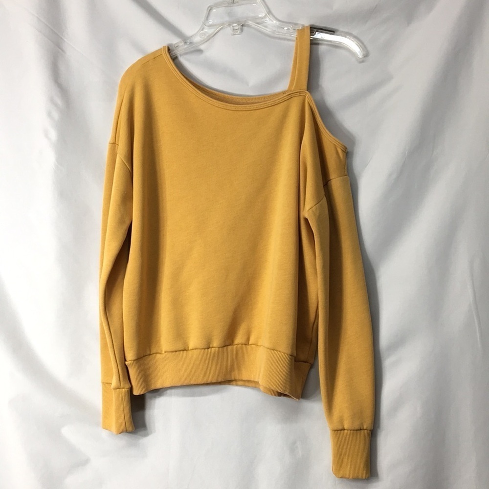 Aero Women’s Asymmetrical Cold-Shoulder Sweater Size S Like-NEW Condition